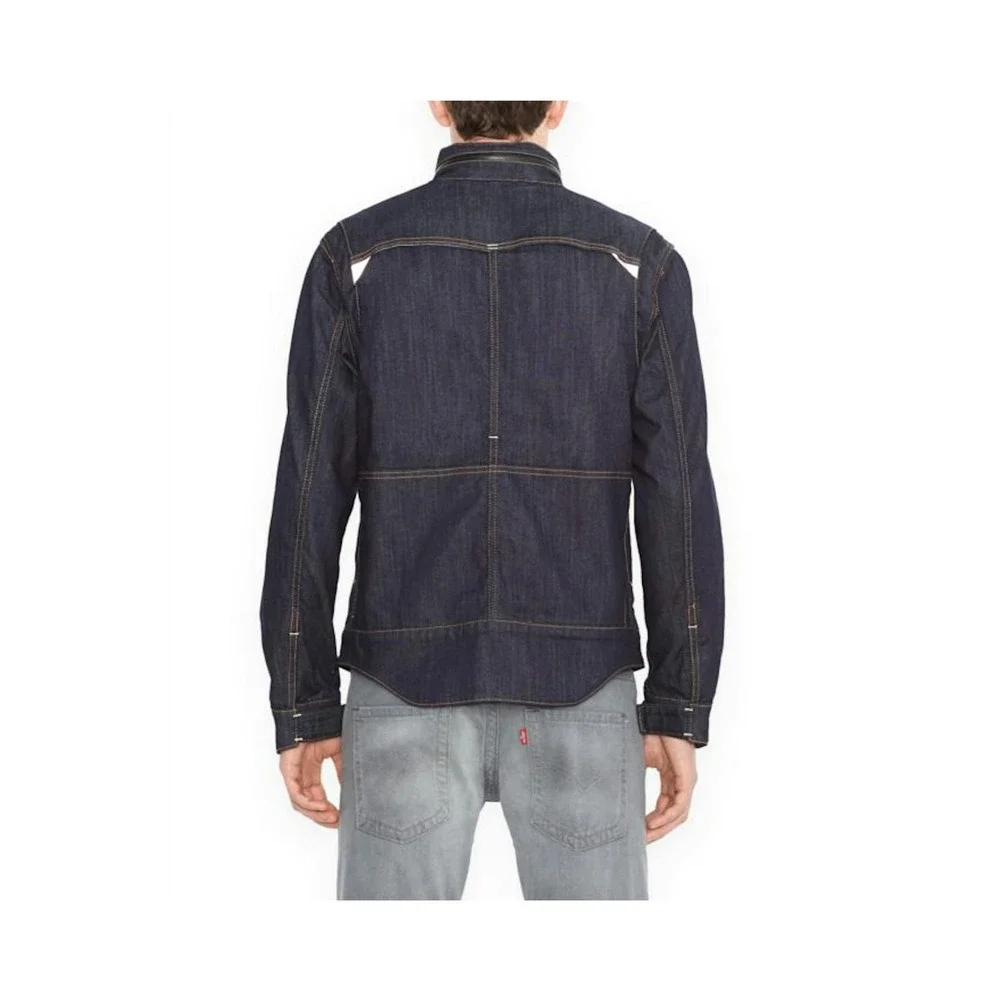 Levi's Denim Trucker Jacket NWOT with Detachable Hood, Mens Small Dark Wash